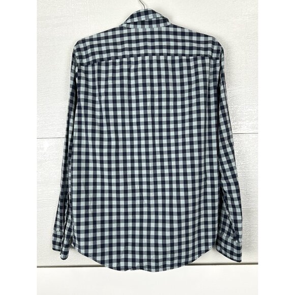 Abercrombie & Fitch Men's Adult Sz Large Blue Plaid Long Sleeve Button Shirt - Picture 4 of 15